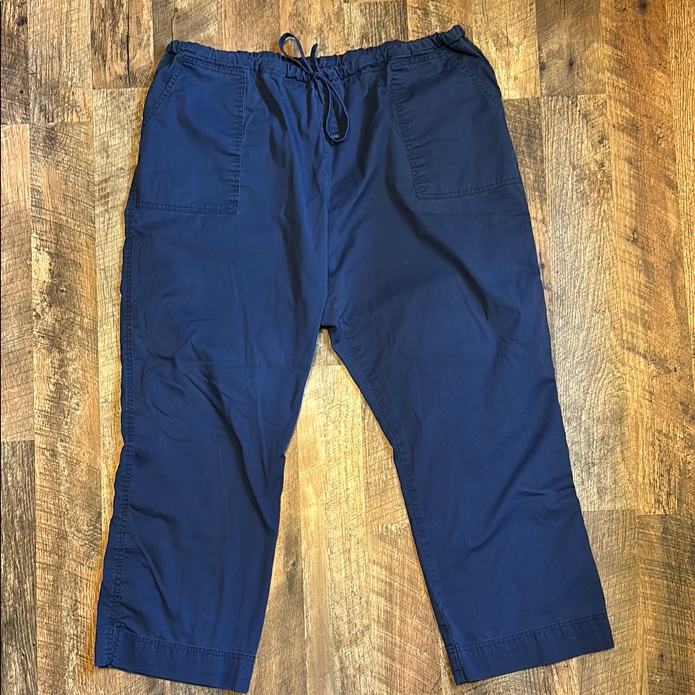Cherokee Workwear Plus Navy Blue Scrub Bottoms. 2X Petite.
